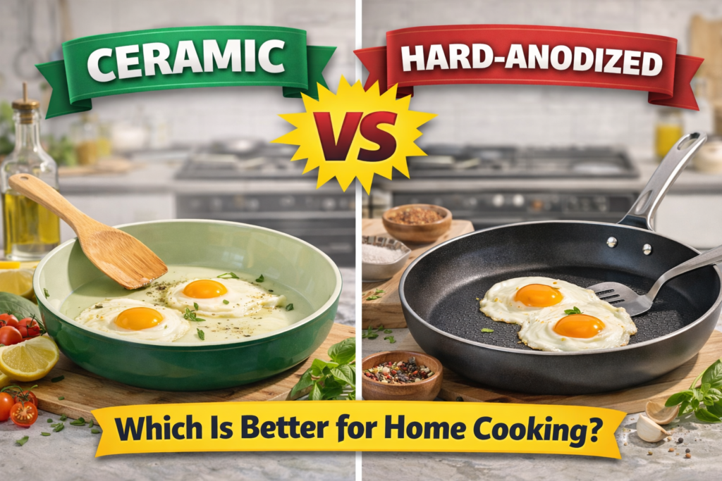 Ceramic vs Hard-Anodized Nonstick Pans: Which Is Better for Home Cooking?
